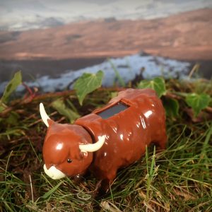Solar Nodding Head Highland Cow