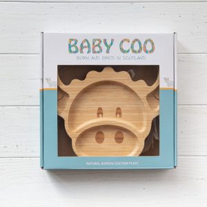 Baby Coo Highland Cow Bamboo Plate
