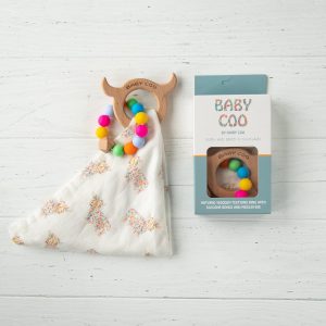 Baby Coo Highland Cow Teething Set