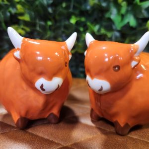 Ceramic Highland Cow Salt and Pepper Set