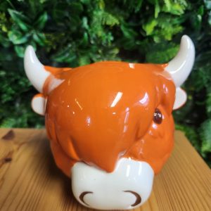 Ceramic Highland Cow Head Wall Planter