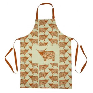Highland Cow Repeat Print Apron