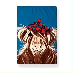 McMoo Hamish the Highland Cow Tea Towel