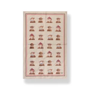 McMoo Family Highland Cow Tea Towel