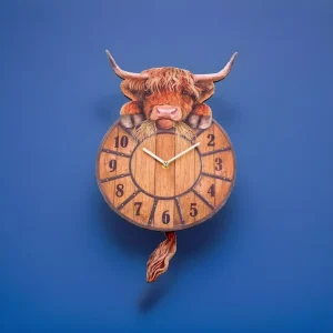 Highland Cow Clock