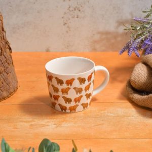 Highland Cow Rainbow Repeat Mug